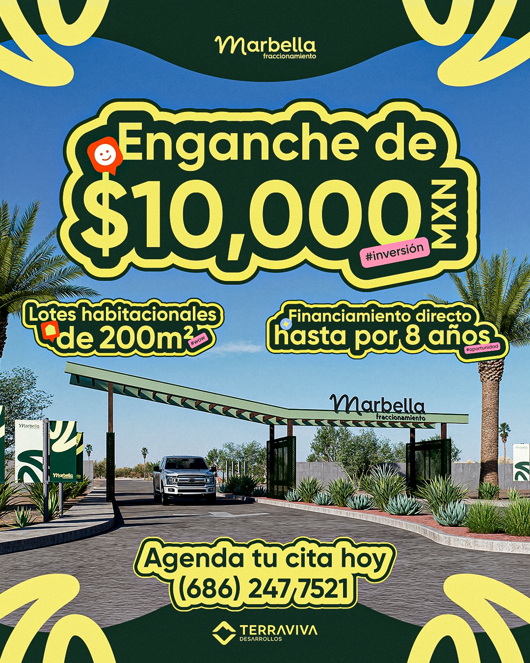 Enganche de $10,000 — Lotes desde 200m²