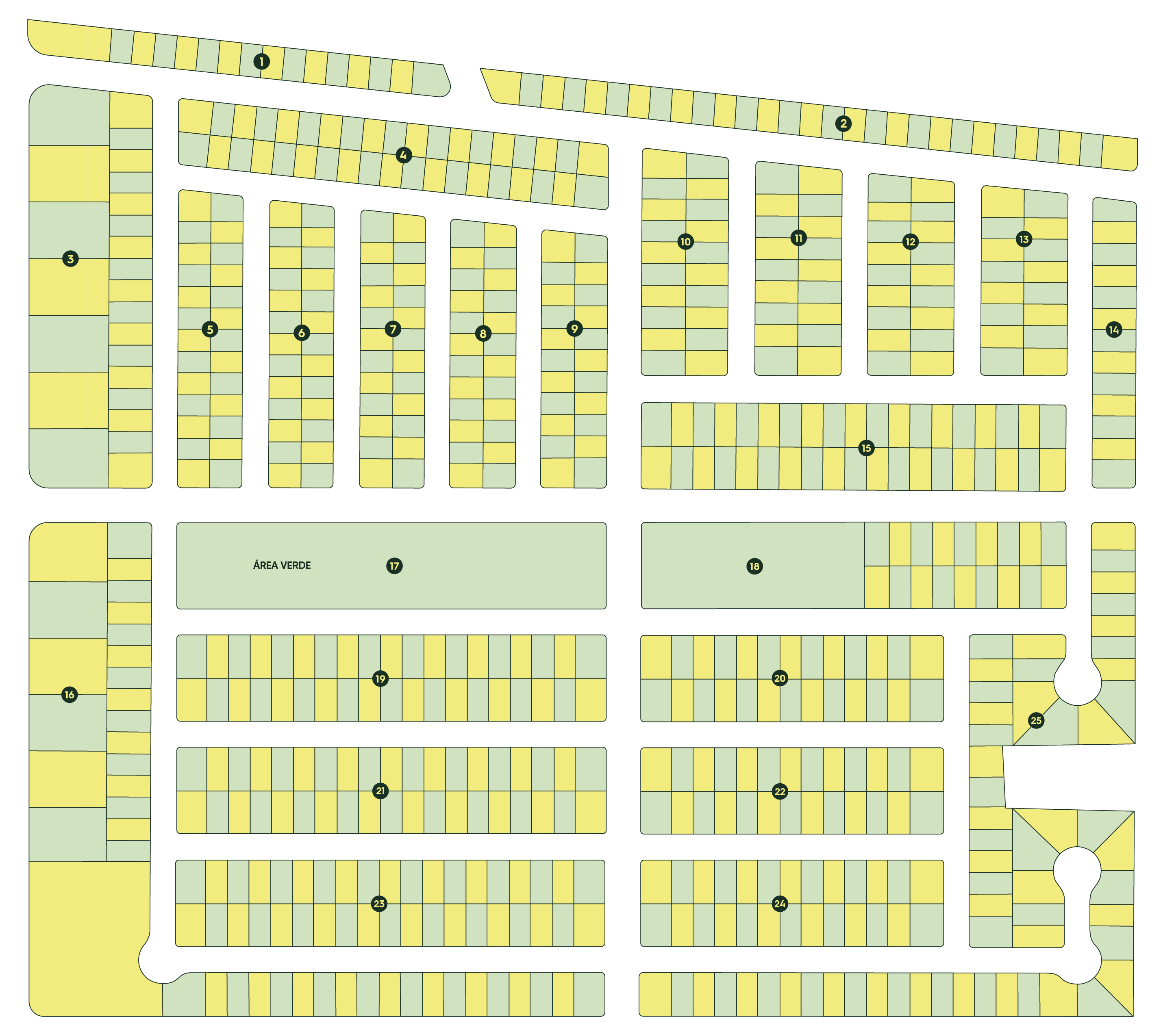 Plano de lotes disponibles en Marbella Fraccionamiento